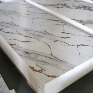 Pannello in PVC Effetto Marmo Lucido UV di Alta Qualità, Personalizzabile <span class=keywords><strong>per</strong></span> Sfondo TV, Rivestimento <span class=keywords><strong>Cucina</strong></span> e Decorazione d'Interni - Product Image 4