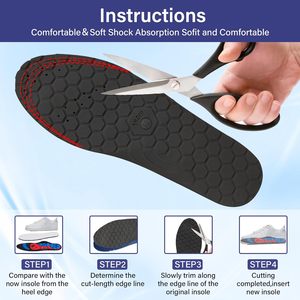 Plantillas Magnéticas de Gel UK6-9, Soporte de Acupresión para Fascitis Plantar, Pies Planos, Uso Deportivo, Flexibles, Suaves, Cómodas y Ortopédicas - Product Image 5