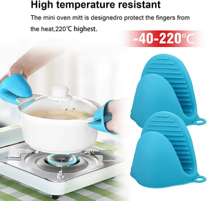 Gants en silicone résistants à la chaleur, gants de four, maniques de <span class=keywords><strong>cuisine</strong></span> en silicone, protège-plat pour la <span class=keywords><strong>cuisine</strong></span> et la pâtisserie - Product Image 5