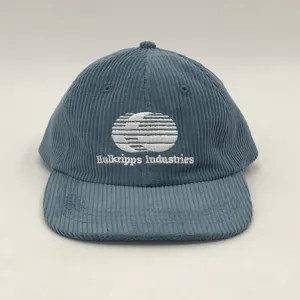 High Quality Custom Embroidery Logo Corduroy Material Outdoor Fashion Unstructured Hat