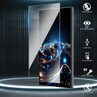 Protection d'écran en verre trempé transparent 2.5D pour Samsung Galaxy S23 S24 S25 S26 ultra, prend en charge le déverrouillage par reconnaissance d'empreintes digitales