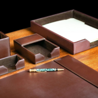 Ensembles de bureau en cristal personnalisés pour cadeaux, articles de décoration de table, papeterie de bureau