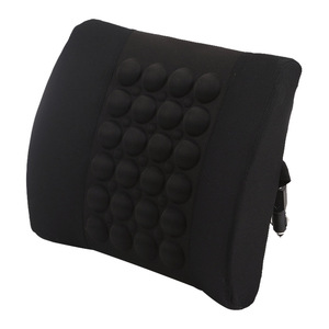 Electric Car Lumbar Support Memory Foam Massage <b>Cushion</b> Universal For <b>Small</b> Cars 12V 24V Leather Rectangle Shape - Product Image 5