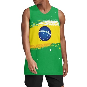 <span class=keywords><strong>Camiseta</strong></span> con estampado de bandera nacional de <span class=keywords><strong>Brasil</strong></span>, Nueva Zelanda, Portugal, 2025, <span class=keywords><strong>camiseta</strong></span> de baloncesto, logotipo personalizado Vintage, sin mangas de alta calidad - Product Image 3