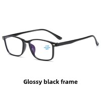 Lunettes de lecture anti-lumière bleue simples, directes d'usine 806, en TR90, non déformables, noires, pour presbytes