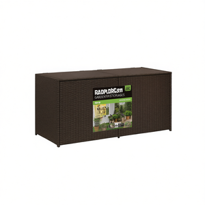 Boîte de rangement de jardin Radplatgon 74,8 gallons en polyrotin, pour outils d'extérieur, étanche, de type rectangulaire, autoportante - Product Image 1