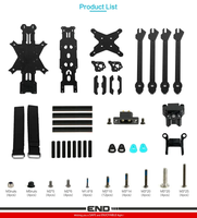Axisflying Manta 10\"X Lite Frame True X Structure T700 Fibre de carbone 440 mm Empattement Moteur pour Quadricoptères de course FPV