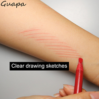 Crayon à sourcils imperméable à l'eau noyau dur Microshading maquillage permanent crayon à lèvres marqueur rouge noir marron