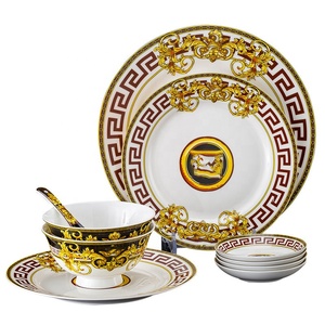 Vajilla de Porcelana de 60 Piezas, Juego de Tazas de Porcelana China con Logotipo Personalizado para Bodas, Estilo Chino, en Caja de Lujo - Product Image 6