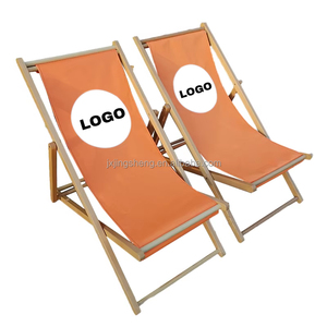 Chaise longue d'extérieur en pin massif, durable, légère, pliable, avec tissu Oxford, pour la plage - Product Image 5