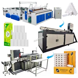 Fully Automatic Toilet Paper Rewinding Slitting Packaging Machine Napkin Toilet Paper Making Machine