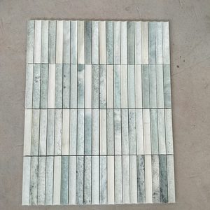 Tuiles de mosaïque en marbre concave affûté de couleur vert cristal de Chine, vert Ming, <span class=keywords><strong>Kitkat</strong></span>, bambou, pour les crédences murales - Product Image 2