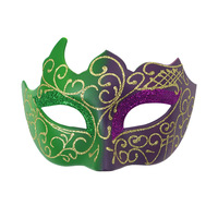 Masque de couple pour le bal de carnaval d'Orléans, en polyester, peint, demi-visage, accessoires de maquillage de fête, festival