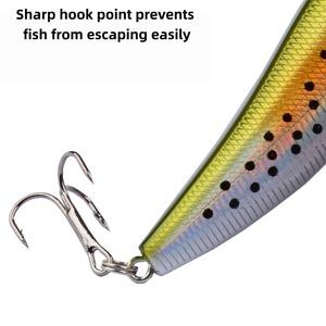 <span class=keywords><strong>Leurre</strong></span> flottant longue portée SNEDA 13,3g, type « Walk the Dog », <span class=keywords><strong>pour</strong></span> la pêche au Mahseer, au Barbel chinois et au Mandarin. - Product Image 5