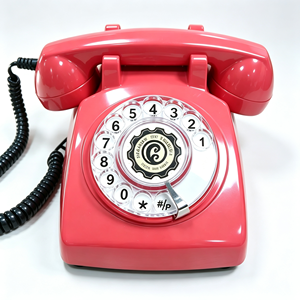Téléphone <span class=keywords><strong>fixe</strong></span> filaire vintage à cadran rotatif, style rétro, pour la maison, l'hôtel, la décoration, OEM ODM - Product Image 1
