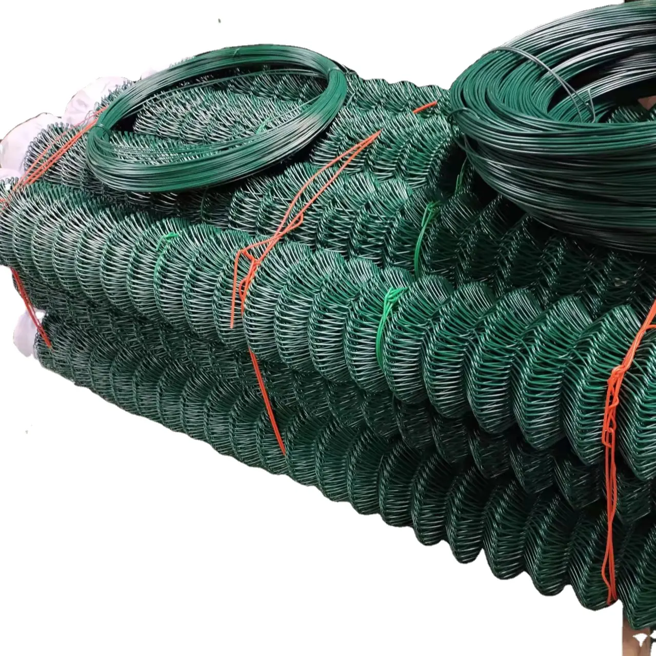 10 Gauge Green 2in openning galvanized Chain Link Fence For Baseball Fields Garden Fence