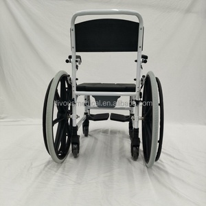 Fauteuil roulant manuel léger à 6 roues avec fonction toilettes, haute qualité, vente chaude en usine - Product Image 6