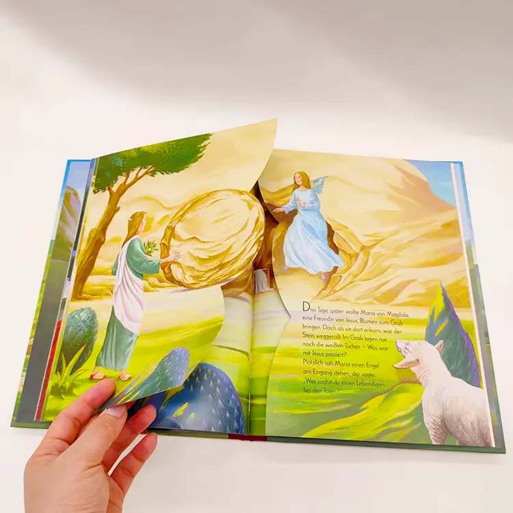 Impresión de libro diario de historia cómica para niños de tapa dura personalizada para niños estudio Biblia