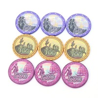 Jetons de poker en céramique EPT WPT personnalisés durables de 39 mm, échantillons gratuits, thème casino Monte Carlo, jetons de jeu de hasard