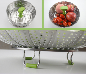 Cesta Plegable <span class=keywords><strong>de</strong></span> Acero Inoxidable <span class=keywords><strong>de</strong></span> 9 Pulgadas para <span class=keywords><strong>Cocinar</strong></span> <span class=keywords><strong>al</strong></span> <span class=keywords><strong>Vapor</strong></span> <span class=keywords><strong>en</strong></span> Ollas y Sartenes - Product Image 3