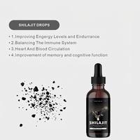 Gouttes de Shilajit HDK 60ml Acide Fulvique 85+ Oligo-éléments Métabolisme Énergétique Soutien Cérébral et Immunitaire Supplément Liquide OEM ODM