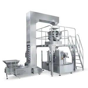 High Speed Packing Production Line With Capacity 6000 Bph Automatic Zipper Bag Premade Doypack Gummy Filling Packing Machine