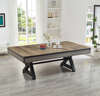 Mesa de Billar Estilo Americano de Tamaño Estándar, Lana Pura, Madera de Roble, Personalizable, Forma de Z, Uso Doméstico en Interiores, Mesa de Billar de Grado Comercial