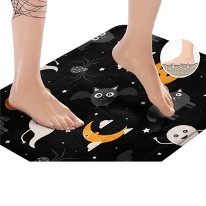 Black Halloween Cartoon Pumpkins Polyester Shower <b>Curtain</b> <b>Bathroom</b> <b>Curtain</b> Digital Print Waterproof Custom Print Wholesale - Product Image 3