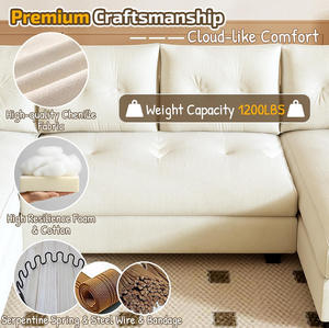 Modern <b>Convertible</b> Sofa <b>Bed</b> with Backrest New Arrival Velvet Pull-Out Extendable for Living Room Bedroom - Product Image 4