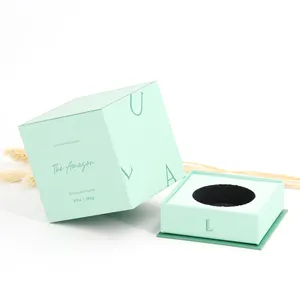 蜡烛定制礼品盒包装3灯芯礼品包装盒带标志设计豪华12盎司容器蜡烛形状罐子套装礼品盒