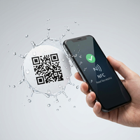 Etiqueta Adhesiva RFID HF Personalizada a Prueba de Agua, 13.56MHz, Etiqueta Inteligente Compatible con NFC con Código QR para Acceso a Hoteles y Pagos sin Efectivo