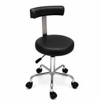 Tabouret de massage inclinable contemporain en PVC, hauteur réglable, éponge haute densité pour usage polyvalent en spa et salon