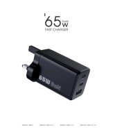 Chargeur GAN 65W avec ports USB et adaptateur de type C multifonction intégré avec batterie externe