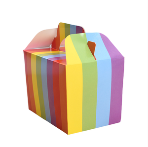 Emballage portable personnalisé pour mariage, anniversaire et Noël, avec poignée, logo de boîte à gâteaux mystérieux, desserts en papier de boulangerie, vente en gros - Product Image 4