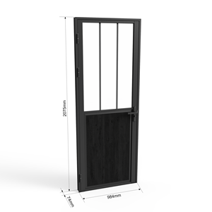 <span class=keywords><strong>Mampara</strong></span> de <span class=keywords><strong>Ducha</strong></span> de Dos Paneles con Marco de Aluminio y Vidrio Transparente de 5 mm, Separador de Baño con Puerta <span class=keywords><strong>Abatible</strong></span> - Product Image 3
