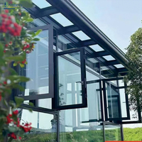Fenêtre à battants en aluminium à rupture de pont thermique, double vitrage, résistante aux ouragans, de conception française, best-seller, pour villa, Energy Star