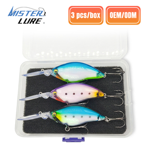 MISTER LURE 3 pièces/boîte Leurre crankbait <span class=keywords><strong>pour</strong></span> truite, <span class=keywords><strong>leurres</strong></span> de plongée à grande bordure, kit de <span class=keywords><strong>leurres</strong></span> de pêche, ensemble de <span class=keywords><strong>leurres</strong></span> crankbait - Product Image 1
