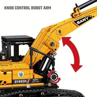 Nouvel ensemble de blocs de construction Sembo 712017 SY485H Excavatrice, échelle 1:26, briques de construction d'ingénierie, jouets éducatifs à assembler