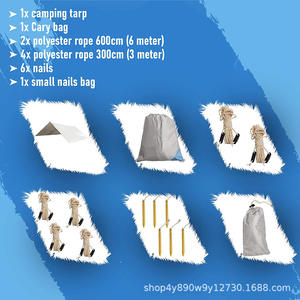 Toldo Impermeable para Hamaca WOQI 299320, Equipo de Camping para Exteriores, Poliéster, Diseño Minimalista - Product Image 3