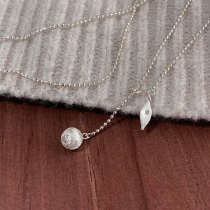 สร้อยคอพู่ประดับลูกปัดเงินแท้ S925 หลายชั้น ดีไซน์เฉพาะตัว ประกายระยิบระยับ - Product Image 1