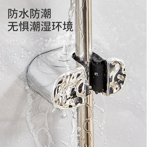 <b>Mop</b> Clip <b>Wall</b> Hook Chrome Finish No Drill Installation Bathroom Storage Rack - Product Image 4