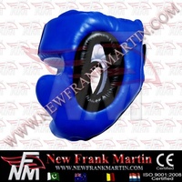 Casque de boxe NFM personnalisable en cuir, double usage, avec protection intégrale du visage, équipement de protection unisexe pour arts martiaux - Muay Thai, Krav, MMA