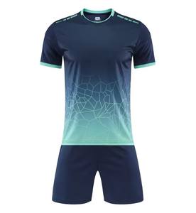 Camisetas de fútbol de manga corta para hombre, directo de fábrica, 100% poliéster, cuello redondo ligero de secado rápido para entrenamiento de verano - Product Image 3