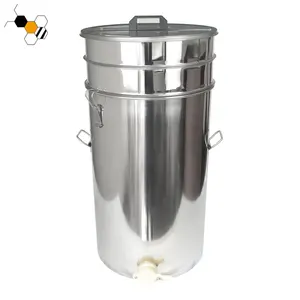 Honey Filtering Stocking Stainless Steel Honey Bucket Storage Tank With Honey Strainer