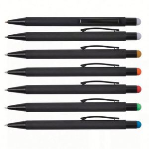 Promotional Logo Printed 1.0 Mm Writing Width Metal Ballpoint Multi-<b>Color</b> Advertising Gift Rubber Grip for Stylus <b>Pen</b> - Product Image 3