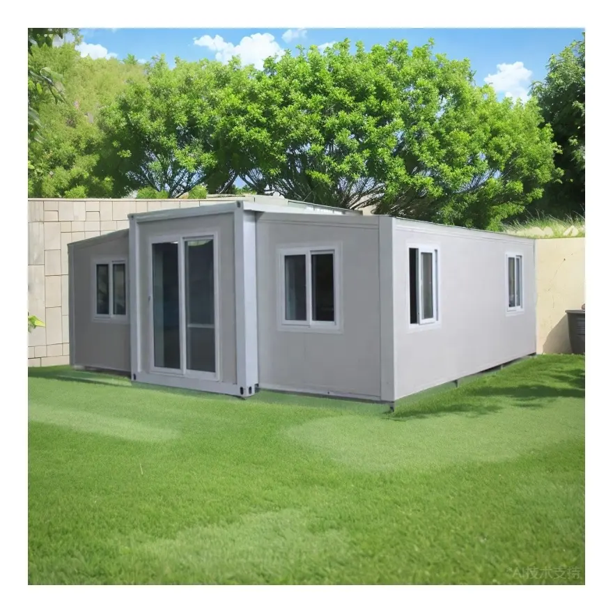 Luxury Container House 2 Bedrooms Homes Prefab Steel Sandwich Panels Expandable Container Houses
