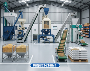 Ensemble complet d'équipements pour la production de granulés, exportateur de lignes de production d'aliments industriels pour élevages porcins - Product Image 1