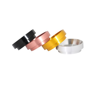 Dispensador universal de polvo de aluminio de 58 mm para máquinas de café expreso con recogedor de polvo sin imán, plateado y negro - Product Image 5