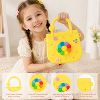 Sac à main en silicone DIY pour filles, mignon sac à bandoulière pour enfants avec décorations détachables, mini sac à bandoulière