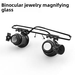 एलईडी लाइट आई सुरक्षा 20x एचडी हेडबैंड मैग्निफायर हेड माउंटेड आवर्धक सिर माउंटेड आवर्धक ग्लास - Product Image 2